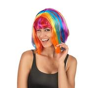 DEGUISE TOI Peluca Recta Multicolor Flequillo Mujer