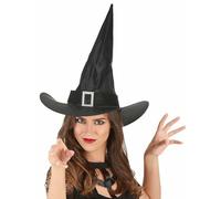 DEGUISE TOI Sombrero bruja con hebilla dorada adulto Halloween