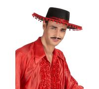 DEGUISE TOI Sombrero Negro y Rojo