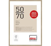 DEHA Design marco de fotos, 50 x 70 cm, Madera, Roble, Marco para pósterpara colgaren formato vertical y apaisado, vidrio sintético irrompible, Fontana