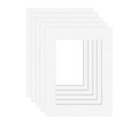 DEHA Design paspartú (juego de 5) 18x24 cm para foto en 13x18 cm, blanco brillante