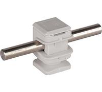 Dehn+Söhne 204 001 4013364018990 - Soporte para cable (16 mm, M6, 8 mm de altura), color gris 5 Stück Leitungshalter
