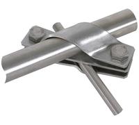 Dehn StSt Soporte De Conexión Para Barras De Tierra V4A D25mm Rd 7-10mm Fl-40 - 649015