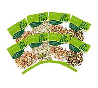 Dehner 2702447 - Coles Bio germinales, 2 x 4 variedades, Fitness-, Gourmet, Picante aromático y el Bienestar de la Mezcla