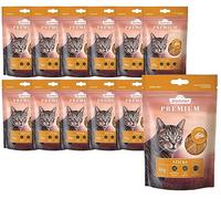 Dehner Bocadillo Premium para Gatos, sin Cereales, sin azúcar, para Gatos Adultos y sensibles, palitos de Carne de Pollo, 12 x 50 g (600 g)