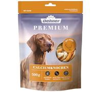 Dehner Bocadillo Premium para Perros sin Cereales y sin Grasa, Huesos de Calcio para Perros Adultos, envueltos en Filete de pechuga de Pollo, 500 g