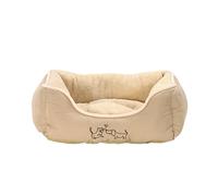 Dehner Cama para Perros y Gatos Sammy, Aprox. 47 x 37 x 17 cm, poliéster, Beige