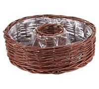 Dehner - Cesta de Anillo con Pantalla para no Hay Que, Altura 12 cm, diámetro 40 cm, Mimbre