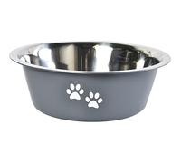 Dehner Cuenco para Perros y Gatos, Aprox. 7 x 16 x 21 cm, 1560 ml, Acero Inoxidable, Color Gris