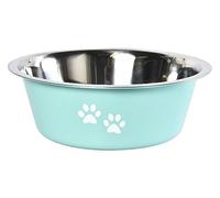 Dehner Cuenco para Perros y Gatos, Aprox. 8 x 17 x 23,5 cm, 2020 ml, Acero Inoxidable, Turquesa
