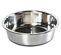 Dehner Cuenco para Perros y Gatos, Color Plateado, Aprox. 17,5 cm de diámetro, Altura de 5 cm, Volumen de 850 ml, Acero Inoxidable, Color Plateado
