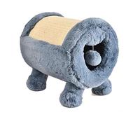 Dehner Cueva para Gatos Premium Lovely Lovely Lovely para rascar y acurrucarse, diámetro de 30 cm, Aprox. 40 x 37 cm, de Felpa y sisal, Azul/Beige
