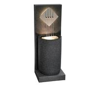 Dehner Fuente de jardín Triton, Resistente a Las heladas, Fuente de jardín con iluminación LED, Aprox. 96,5 x 36,5 x 33,5 cm, Polietileno, Color Negro