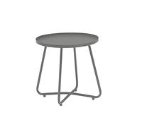 Dehner Ibiza - Mesa Auxiliar (45 cm Aprox., Altura 45 cm Aprox., Acero con Recubrimiento en Polvo, Color Antracita