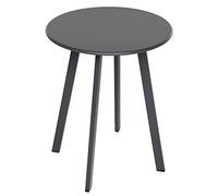Dehner Lian - Mesa de café (40 cm Aprox., Altura 50 cm Aprox., Acero con Recubrimiento en Polvo, Color Gris
