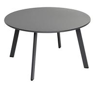Dehner Lian - Mesa de café (70 cm de diámetro, 40 cm de Altura, Acero con Recubrimiento en Polvo, Color Gris