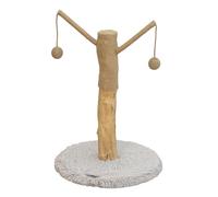 Dehner Lovely - Árbol rascador para Gatos, Aprox. 80 x 45 x 45 cm, Tronco Real, Madera/Felpa/sisal, Color marrón y Blanco
