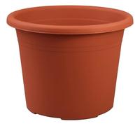 Dehner Maceta Cylindro Resistente a Las heladas/Resistente a los Rayos UV/Resistente a la Intemperie, Maceta reciclada, diámetro Aprox. 40 cm, Altura 28 cm, plástico, Terracota