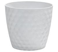 Dehner Macetero cónico de plástico, Color Blanco, 17 cm