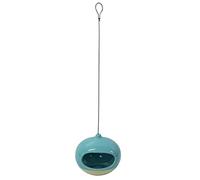 Dehner Natura Premium Casa, comedero para Aves Silvestres, comedero para Aves Silvestres, Resistente a la Intemperie/Colgante, Incluye Dispositivo para Colgar, Aprox. 11,5 x 11,5 x 13,5 cm, gres,