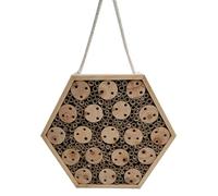 Dehner Natura Rosario - Hotel de Insectos sostenible para Abejas Silvestres, Aprox. 30 x 26 x 8 cm, Madera de Pino con certificación FSC®, Color Natural