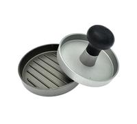 Dehner Prensa para Hamburguesas, diámetro de 11,3 cm, Altura de 7,8 cm, Aluminio, Color Negro y Plateado