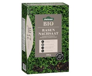 Dehner Semillas orgánicas para césped, Mezcla de Semillas, germinación rápida, 500 g, para Aprox. 25 m²