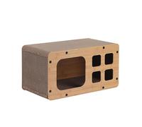 Dehner Tesoro - Rascador para Gatos (53,5 x 28 x 28 cm, cartón Ondulado con Certificado FSC), Color marrón