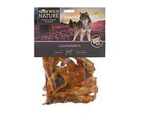 Dehner Wild Nature - Bocadillo para Perros 100% Natural para Masticar para Perros Adultos y sensibles, Apto para Barf, Orejas de Cordero, 200 g