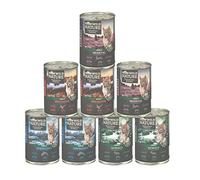 Dehner Wild Nature - Comida húmeda para Gatos para Adultos, Juego de degustación de Comida húmeda, 8 x 400 g (3,2 kg)