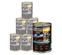 Dehner Wild Nature - Comida para Perros Junior de Musgo Alto, 6 x 400 g (2,4 kg)