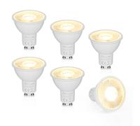 Dehobo Bombilla LED GU10, Bombilla de Luz Calida 2800K 6W (equivalente a 60 W) 480Lumen para Lámparas GU10, Decorativas para Salón, Dormitorio, Cocina, No Regulable, Paquete de 6