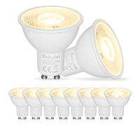 Dehobo Bombilla LED GU10, Bombilla de Luz Calida 2800K 6W (equivalente a 60W) 480Lumen para Lámparas GU10, Decorativas para Salón, Dormitorio, Cocina, No Regulable, Paquete de 10