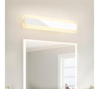 Dehobo Lámpara LED para espejo de baño, IP44, color blanco natural, 4000 K, 14 W, 1000 lm, 40 cm, luz de pared acrílica, sin interruptor