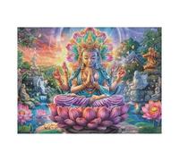 Deidad hindú Flor de Loto Espiritual Religioso Fe Puzzle 500 Piezas para Adultos Divertido Estimulante Y Relajante Ocio Y Actividades Familiares 500 PCS（52×38cm）