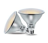 DEIFUA E27 PAR38 Bombilla LED Blanca Cálida 2000 Lúmenes 18W Equivalente 120W Halógena, Caja de 6 unidades, 2700K Sin Parpadeo Foco, Lámpara Reflectora IP65 Haz Ancho de 60°, No Regulable