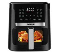 DEIME freidora de aire sin aceite air fryer 7L, 1800W, 12 menús, ventana visible