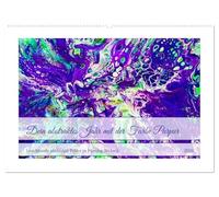 Dein abstraktes Jahr mit der Farbe Purpur (Wandkalender 2026 DIN A2 quer), CALVENDO Monatskalender: Magische abstrakte Malerei in Porting Technik