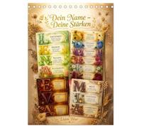 Dein Name - Deine Stärken (Tischkalender 2027 DIN A5 hoch), CALVENDO Monatskalender: Stärken-Akrostichons für Anna, Maria, Lena, Julia, Emma, Sophie, Laura, Sarah, Nina, Eva, Mia & Clara