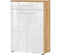 DEINE TANTE EMMA 2224-242 Aledo Navarra - Armario para Zapatos (75 x 110 x 41 cm), Color Roble y Blanco