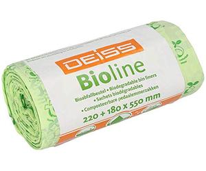 DEISS Bioline - Bolsa de basura ecológica, 10 L - 24 Rollen, 480