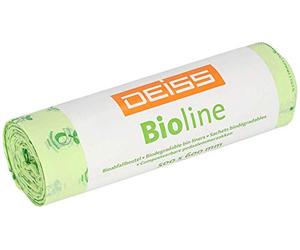 DEISS Bioline - Bolsas de basura ecológicas (30 L, compostables, 500 unidades)