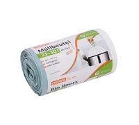 DEISS Bolsas de Basura 30 l, Compatibles con Cubos Brabantia, 50 Unidades | 500 x 600 mm; Sacos blancos para residuos para Baños, Cocinas y Oficinas