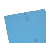 DEISS Bolsas de Basura Industriales 240L - 25 Unidades - Azul, Extrafuertes, Alta Capacidad - Saco de Residuos para Contenedores Grandes y Uso Profesional