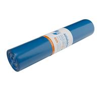 DEISS PREMIUM PLUS Sacos de basura 120 L, azules, 25 unidades/rollo | 700 x 1100 mm; sacos de LDPE azules, muy resistentes al desgarro, para cocina, hostelería, oficinas y residuos generales