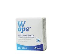 DEITERS - Wops' Gotas Humectantes 20 Monodosis, Lágrimas Artificiales Para Ojos Secos, Ácido Hialurónico 0,13%, Colirio, Gotas Lubricantes