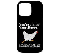 Deja de asustar a los Pollos Gramática Inglés Divertido Profesor Carcasa para iPhone 14 Pro MAX