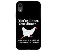 Deja de asustar a los Pollos Gramática Inglés Divertido Profesor Carcasa para iPhone XR