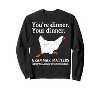 Deja de asustar a los Pollos Gramática Inglés Divertido Profesor Sudadera