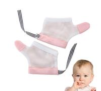 Deja de chuparse el pulgar para niños, protector de pulgar para el pulgar, 1 par de protectores de dedos resistentes a las mordeduras, guante transpirable antisucción para bebé, tapón ajustable